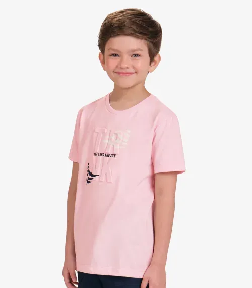 Conjunto Camiseta com Bermuda Menino Trick Nick Rosa