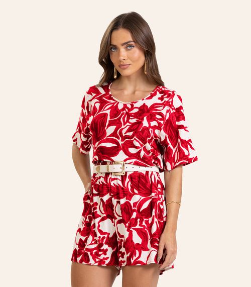 Conjunto Blusa com Shorts Feminino Endless Vermelho