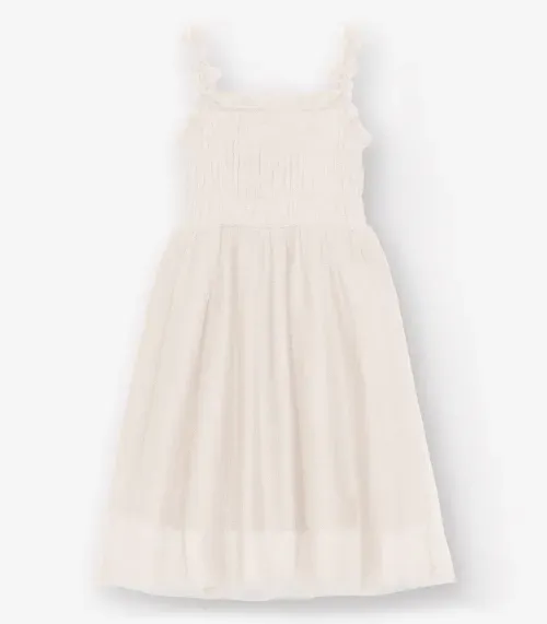 Vestido Menina Cotton Leve Trick Nick Bege