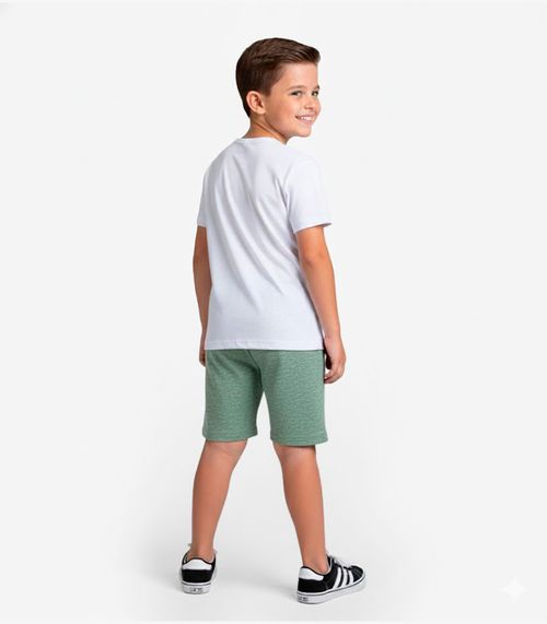 Conjunto Infantil Curto Verão Menino Select Branco