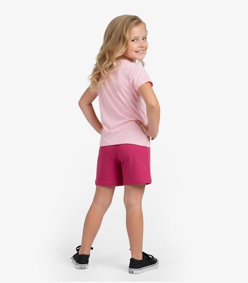 Conjunto Infantil Curto Verão Menina Select Rosa