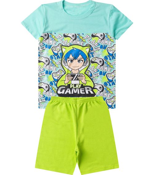 Conjunto Infantil Menino Básico Curto Select Azul