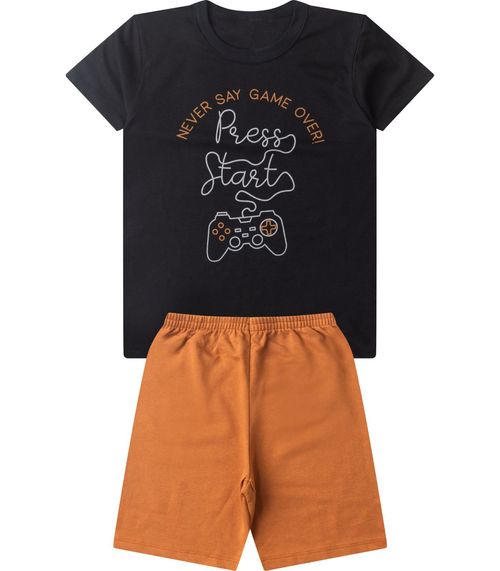 Conjunto Infantil Menino Básico Curto Select Preto