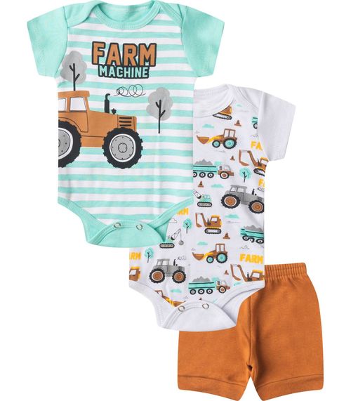 Kit Body Infantil Curto 3 Peças Select Amarelo