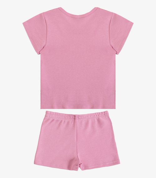 Conjunto Infantil Blusa com Shorts Select Rosa