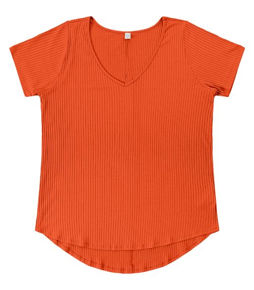 Blusa Feminina Plus Size da Infinita Cor Laranja