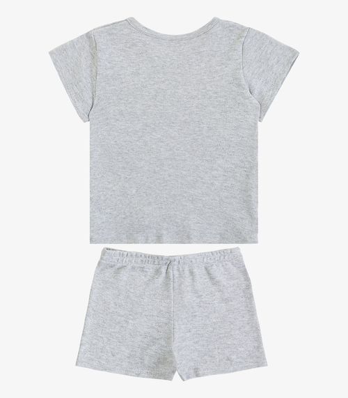 Conjunto Infantil Blusa com Shorts Select Cinza