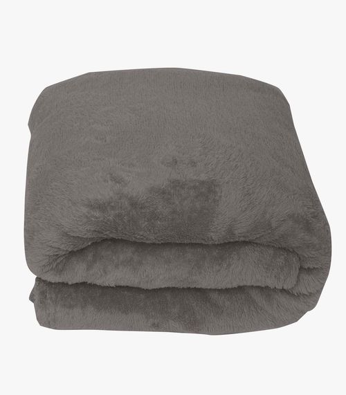 Manta De Microfibra Lisa Solteiro Rovitex Home Cinza
