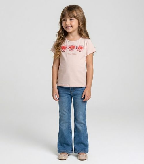 Blusa Infantil Manga Curta Trick Nick Rosa