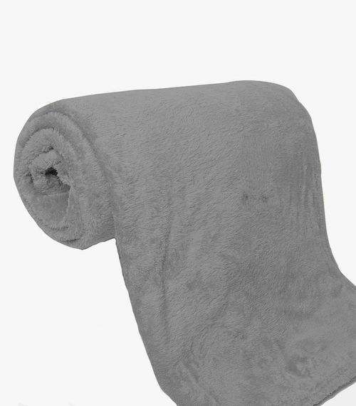 Manta De Microfibra Lisa Casal Rovitex Home Cinza
