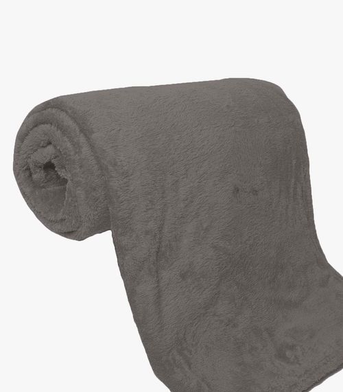 Manta De Microfibra Lisa Casal Rovitex Home Cinza