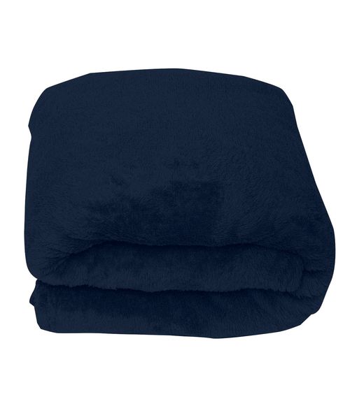 Manta De Microfibra Lisa Solteiro Rovitex Home Azul