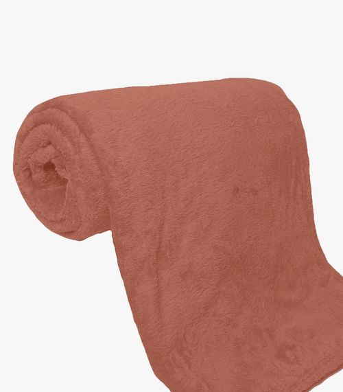 Manta De Microfibra Lisa Queen Rovitex Home Marrom
