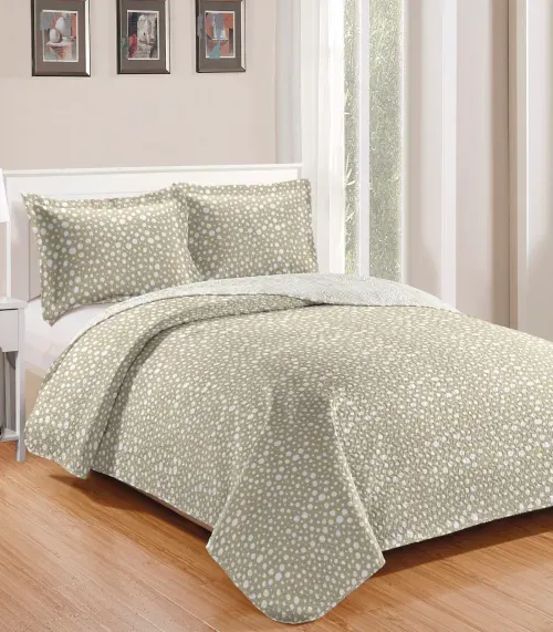 Colcha King Bouti Patchwork Microfibra Rozac Bege