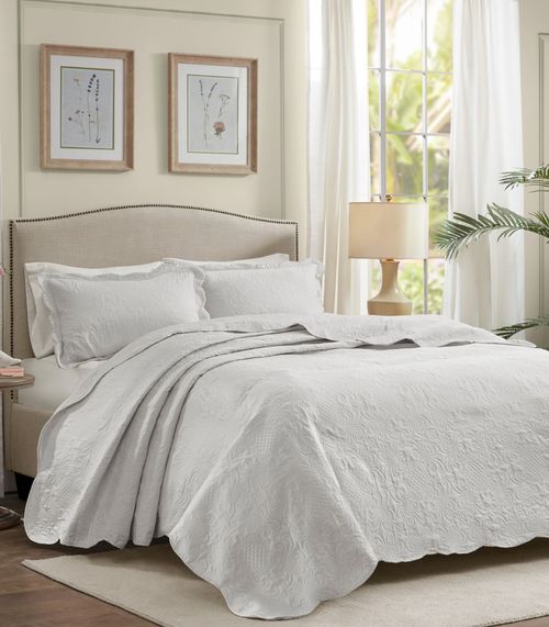 Jogo De Colcha Milao Casal 3 Peças Corttex Branco