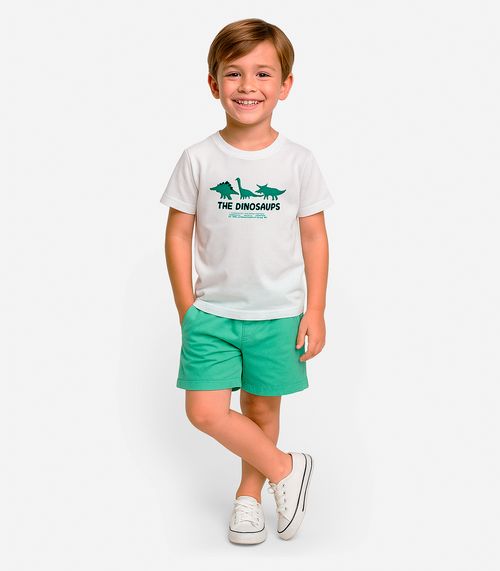 Conjunto Infantil Camiseta Com Bermuda Select Branco