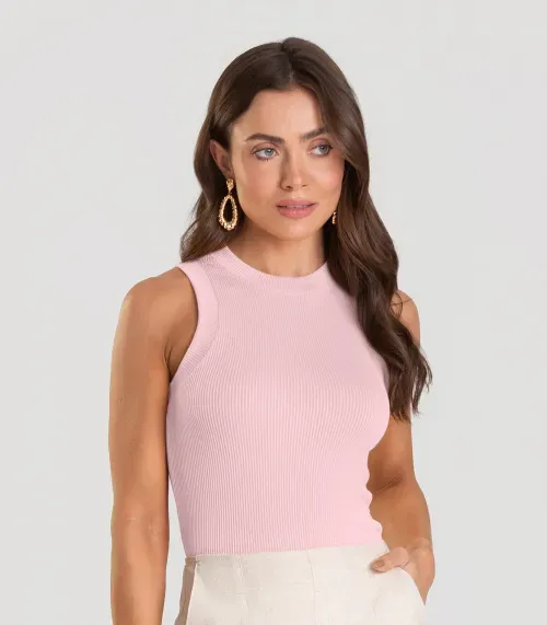 Regata Feminina Canelada Dianna Rosa