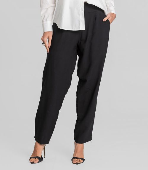 Calça Pantalona Feminina Em Alfaiataria Dianna Preto