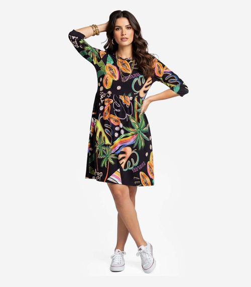 Vestido Feminino em Molecotton Infinita Cor Preto