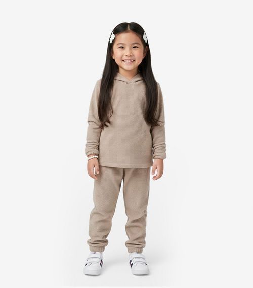 Conjunto Infantil  Blusão com Capuz e Calça Select Marrom