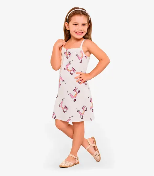 Vestido Feminino Infantil Select Bege