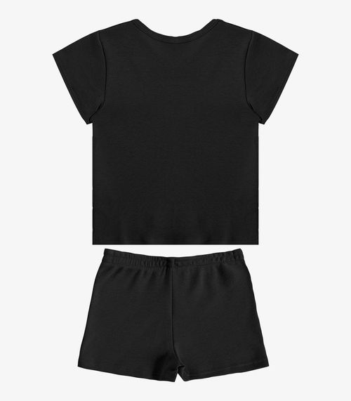 Conjunto Infantil Blusa com Shorts Select Preto