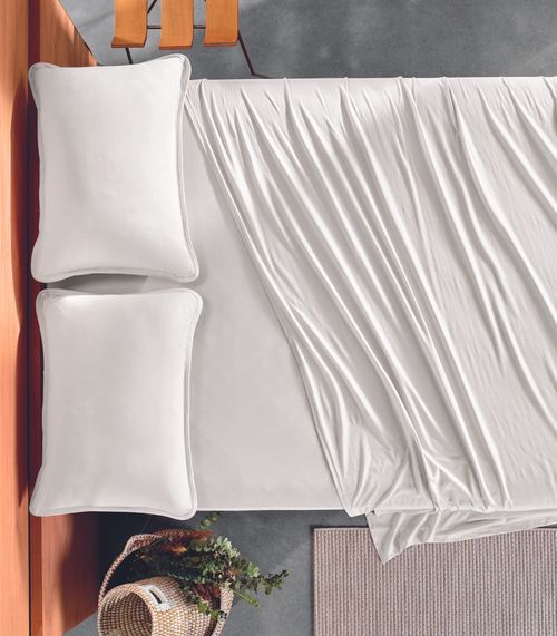 Lençol Queen Malha Fio Penteado Altenburg Branco