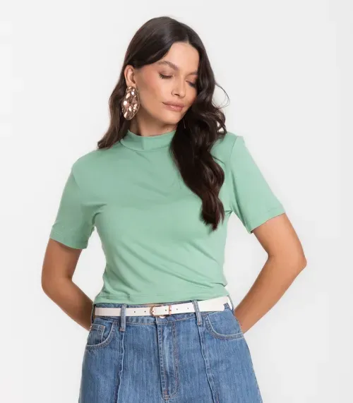 Blusa Cropped Feminina Select Verde