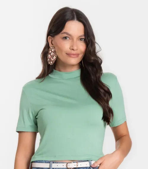 Blusa Cropped Feminina Select Verde