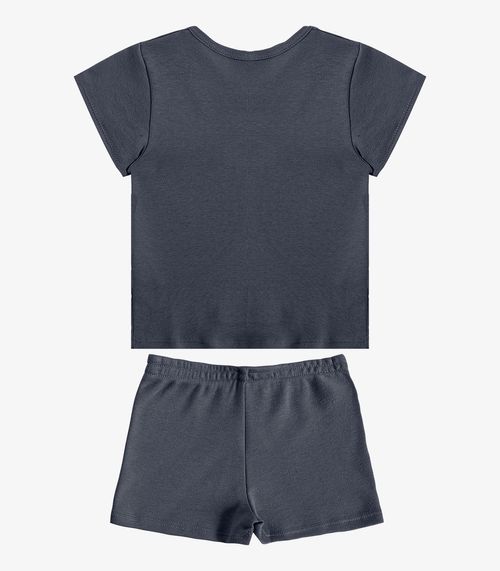 Conjunto Infantil Blusa com Shorts Select Cinza