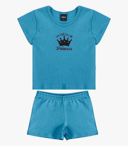 Conjunto Infantil Blusa com Shorts Select Azul