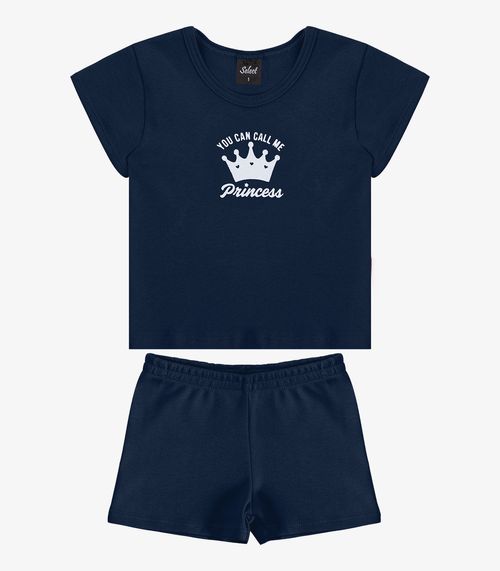 Conjunto Infantil Blusa com Shorts Select Azul