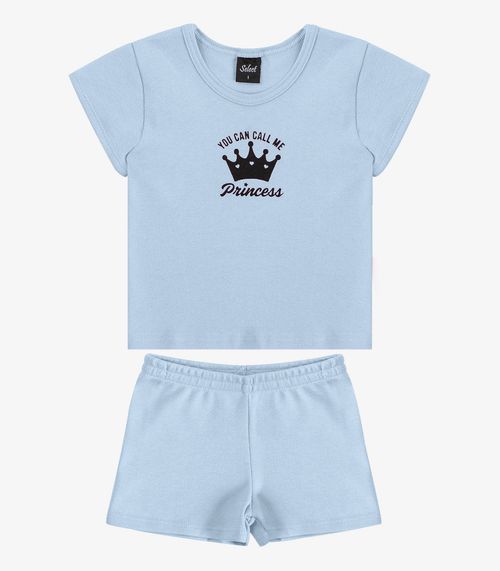 Conjunto Infantil Blusa com Shorts Select Azul