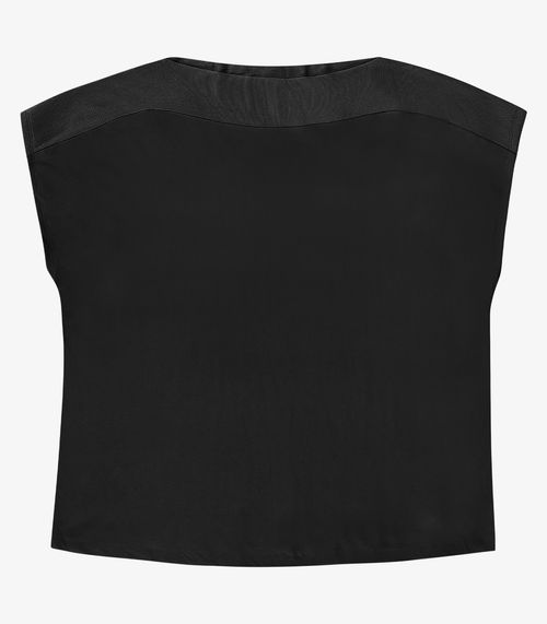 Blusa Manga Curta Feminina Plus Size Secret Glam Preto