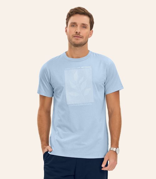 Camiseta Meia Malha Masculina Diametro Azul