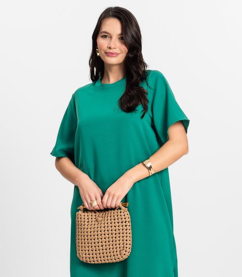 Vestido Feminino Midi em Twill Cey Rovitex Verde