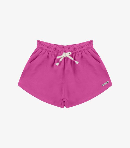 Shorts Feminino Moletom Rovi Kids Rosa