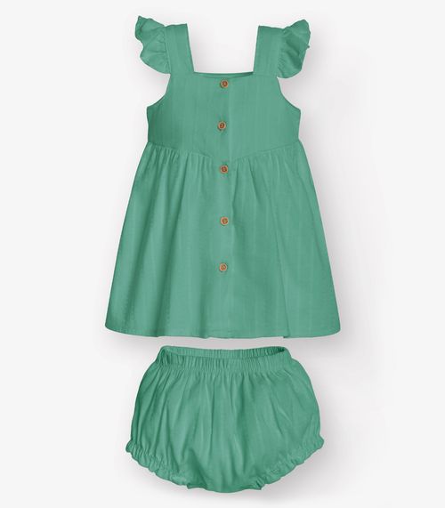 Vestido com Calcinha Bebê Trick Nick Verde