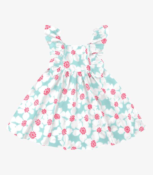Vestido Feminino Popeline Rovi Kids Azul