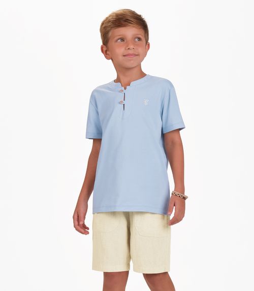 Conjunto Camiseta com Bermuda Menino Trick Nick Azul