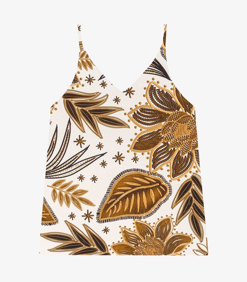 Blusa de Alça Feminina Endless em Viscotorcion Amarelo