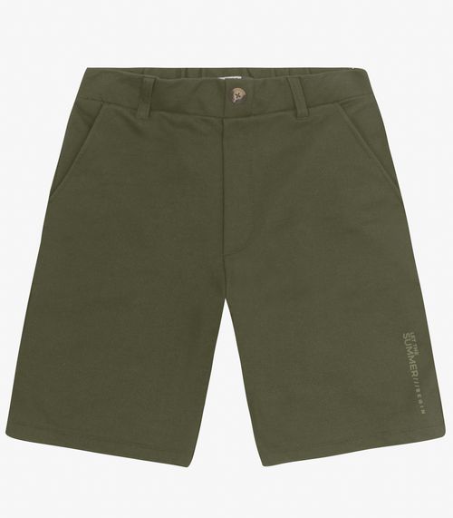 Bermuda Juvenil Masculina em Moletom Sarjado Minty Verde