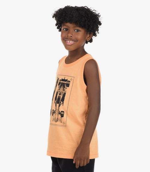 Conjunto Regata com Bermuda Menino Rovi Kids Laranja