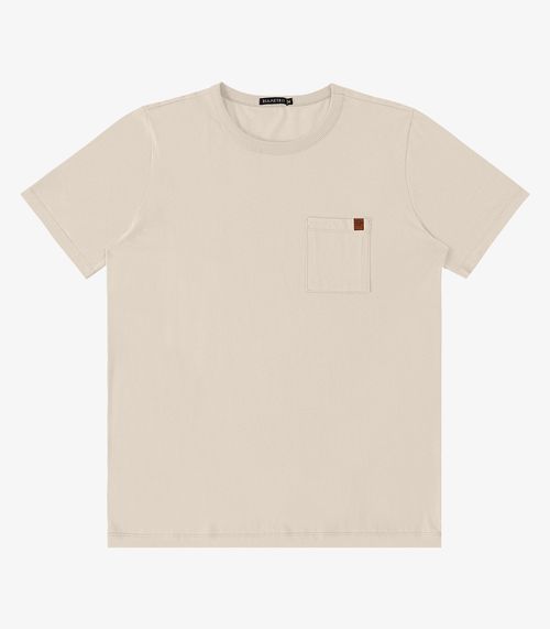 Camiseta Meia Malha Masculina Diametro Bege
