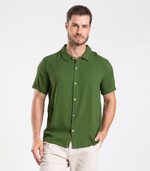 Camisa Viscose Dobby Masculina Diametro Verde