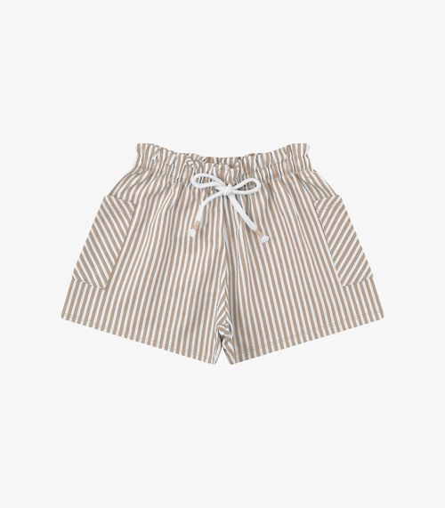 Shorts Moletom Menina Rovi Kids Marrom