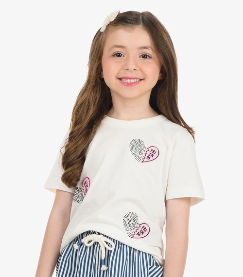 T-Shirt Feminina Meia Malha Rovi Kids Bege