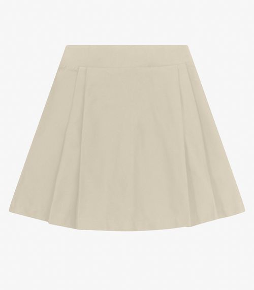Saia Juvenil Curta em Sarja Cotton Minty Bege