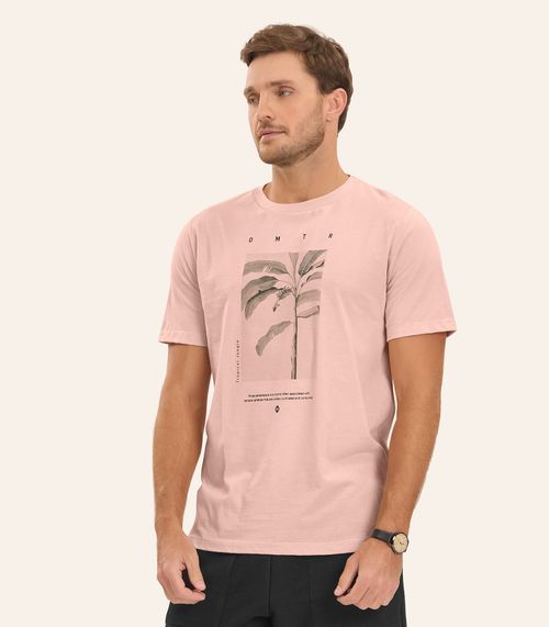 Camiseta Meia Malha Masculina Diametro Rosa
