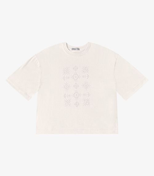 T- Shirt Feminina Meia Malha Endless Bege